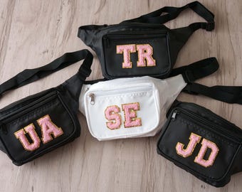 Fanny Packs for Girls, Bachelorette Bag, Chenille Patch DIY Set, Gifts for Mom, Chenille Letters Patch, Bridesmaid Gift, Fanny Pack Bag