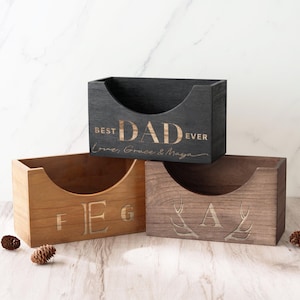 Huthalter mit Wunschgravur, Bestes Papa Geschenk, Vatertagsgeschenk, Personalisierter Huthalter, Personalisierter Huthalter [W]