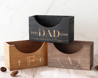 Organizador de sombreros de madera grabado, el mejor regalo para papá, regalo del Día del Padre, soporte para gorras personalizado, regalo personalizado, soporte para sombreros, organizador de sombreros de madera