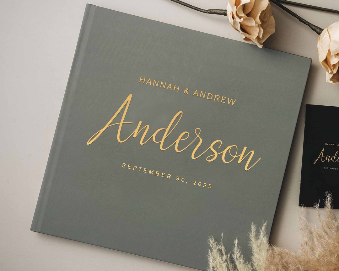 Personalized Wedding Guest Book Custom Guest Book Hardcover Wedding