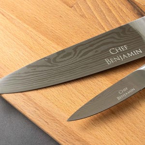 Custom 8 Inch Engraved Chef Knife, Gifts for Dad, Fathers Day Gift, Personalized Stainless Steel Kitchen Knife [R] image 8