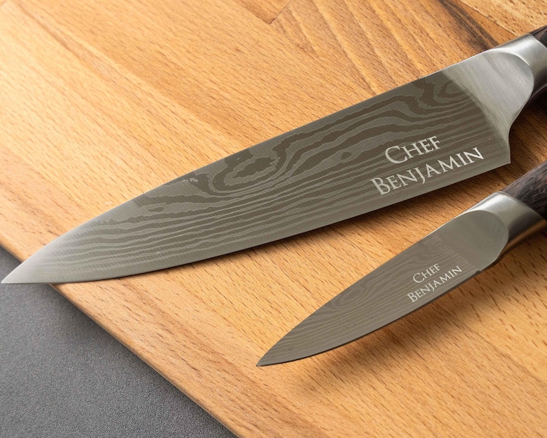 Custom 8 Inch Engraved Chef Knife, Gifts for Dad, Fathers Day Gift, Personalized Stainless Steel Kitchen Knife [R] image 8