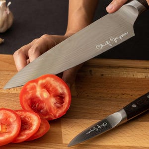 Custom 8 Inch Engraved Chef Knife, Gifts for Dad, Fathers Day Gift, Personalized Stainless Steel Kitchen Knife [R] image 10
