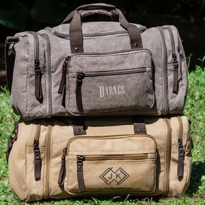 Groomsmen Duffle Bag | Weekender Bag for Men | Custom Carry on Overnight Bag | Travel Gifts for Him | Husband Gifts | Personalized Bag