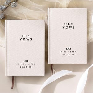 Personalized Vow Books for Bride& Groom , Set of 2 Wedding Vow Booklets , Engagement Gifts for Couple ,  , Luxury Speech Notebook