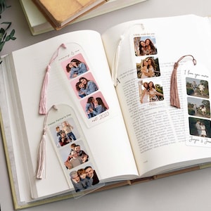 Marcapáginas personalizado con foto, regalo para el mejor papá, marcapáginas personalizado con imagen, regalo para el Día del Padre, recuerdo de cumpleaños [W] imagen 12