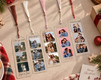 Presente para Amantes de Livros: Marcador de Livro Personalizado em Acrílico com Foto e Tira de Borla Personalizada