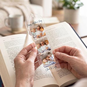 Marcapáginas personalizado con foto, regalo para el mejor papá, marcapáginas personalizado con imagen, regalo para el Día del Padre, recuerdo de cumpleaños [W] imagen 7