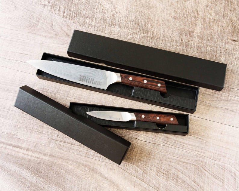 Custom 8 Inch Engraved Chef Knife, Gifts for Dad, Fathers Day Gift, Personalized Stainless Steel Kitchen Knife [R] image 6
