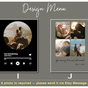 Personalized Music Plaque with Wood Stand: Custom Couple Picture Song Code Sign image 5