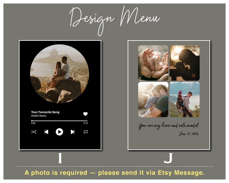 Personalized Music Plaque with Wood Stand: Custom Couple Picture Song Code Sign image 5