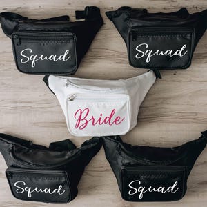 Bride Squad Fanny Pack, Gift for Her, Bachelorette Party Fanny Bags, Bridesmaids Proposal Gifts, Personalized Belt Bags, Waist Bags