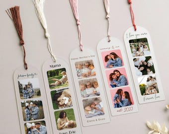 Personalized Bookmark with Picture, Mothers Day Gift, Reading Gift, Photo Gift, Love Read, Gift for Her, Custom Photo Acrylic Bookmark [T]