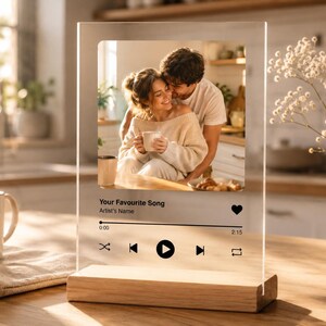His and Hers Custom Music Plaques: Set of 2 Matching Wooden Stand Signs [R]
