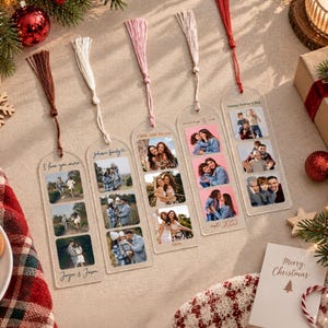 Book Lover Gift: Personalized Acrylic Photo Bookmark, Custom Tassel Strip