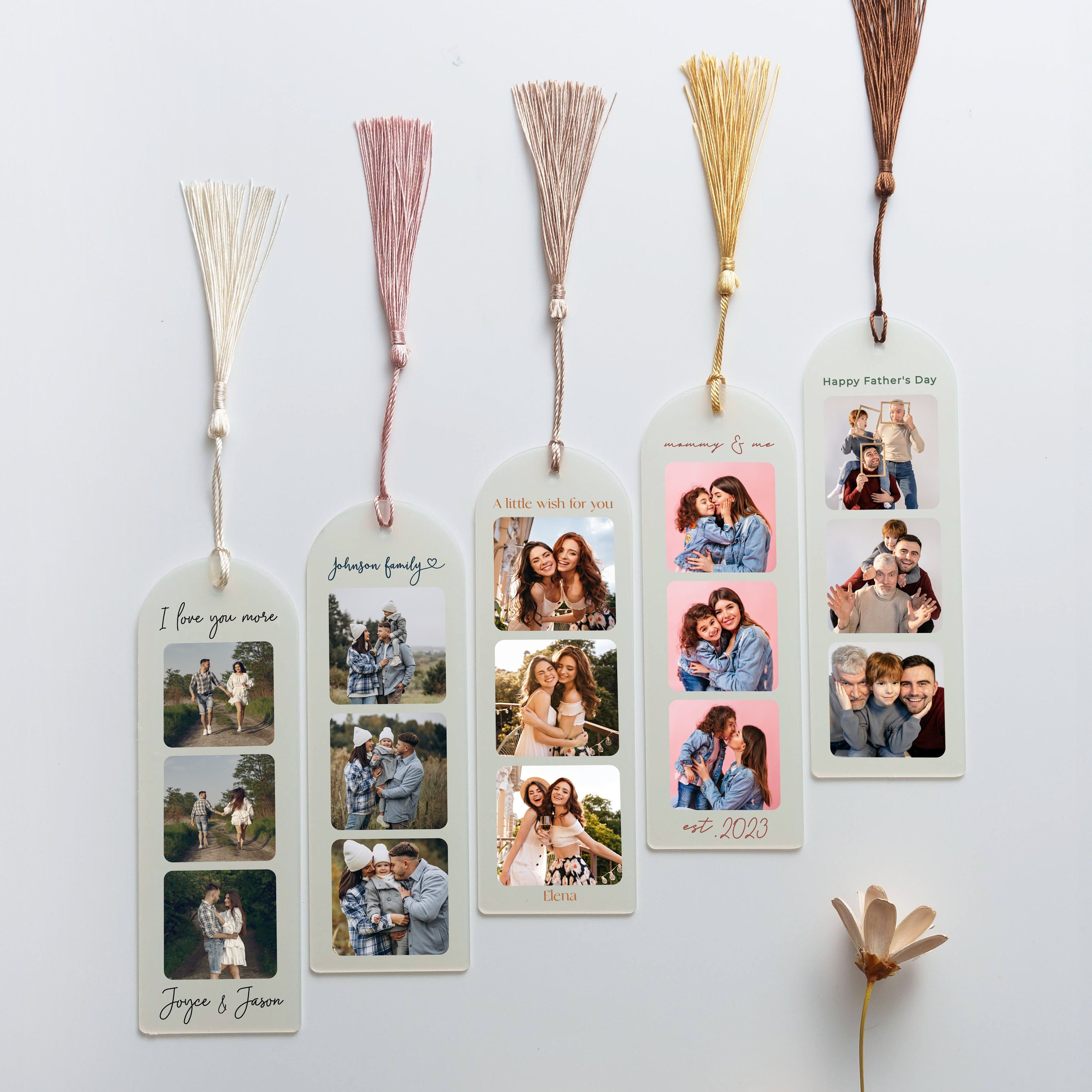 Custom Photo Acrylic Bookmark, Fathers Day Gift, Personalized Bookmark with Picture, Booklover Gifts, Gifts for Mom Gift for Her
