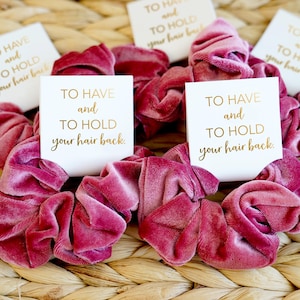 Bridesmaid Proposal Scrunchy, To Have and To Hold Your Hair Back, Maid of Honor Gift Scrunchy, Bridesmaid Hair Scrunchy, Gift for Her