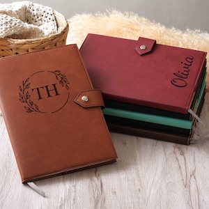 Personlig läderjournal för kvinnor, presenter till mamma, anteckningsbok i läder med gravyr, presenter till lärare, resejournal