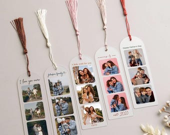 Marque-page personnalisé avec photo, cadeau de fête des mères, cadeau de lecture, cadeau photo, lecture d'amour, cadeau pour elle, marque-page photo personnalisé en acrylique [T]