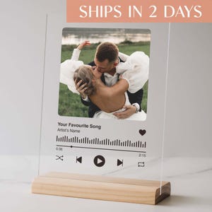 Personalized Song Code Night Light, Custom LED Photo Plaque, Music Code Gift for Him Her, Couple Gift, Anniversary or Birthday Light