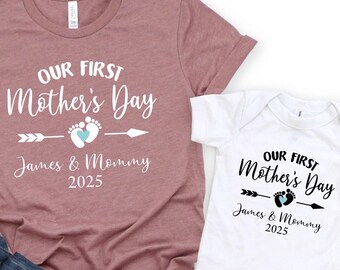 Personalized First Mothers Day Matching Shirt: Mommy and Me T-shirt
