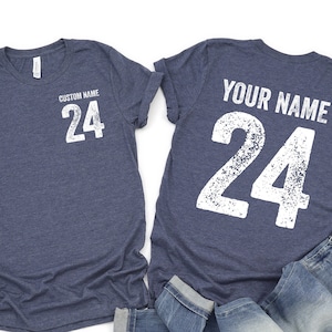 Custom Name and Back Number, Personalized Sports T-Shirt, Custom Team Shirts, Your Team Tee, Toddler Name Shirts, Custom Text Shirt