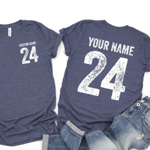 Personalized Sports T-Shirt: Custom Name & Number Team Tee