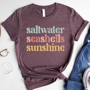 Saltwater Seashells Sunshine Shirt: Summer Vacation Tee
