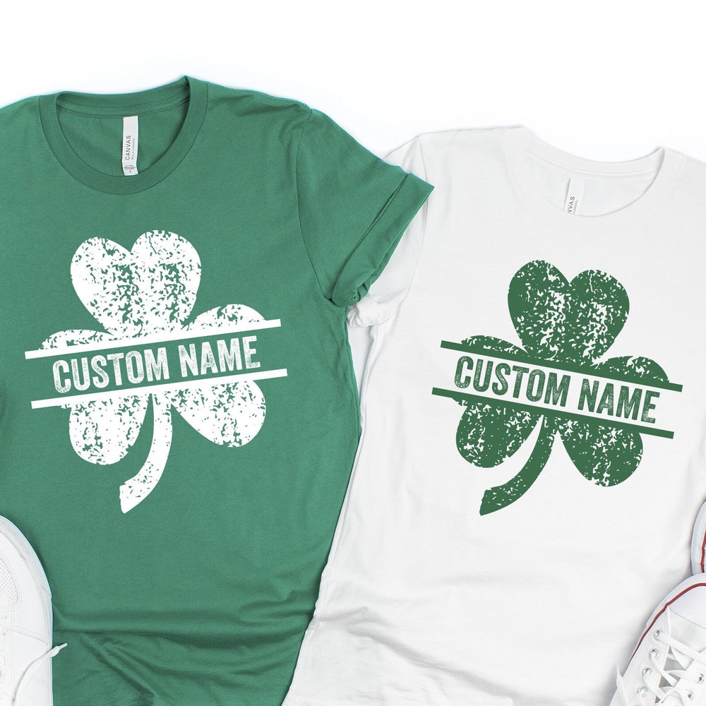 Custom St Patrick'S Day, Custom Shamrock Shirt, Personalized Lucky Shamrock Shirt, St. Patrick'S Day Shirt, St Patty'S Day Shirt,Irish Shirt Moderndaydecors