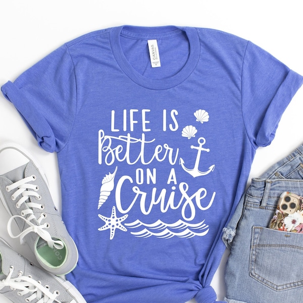T-shirt « La vie est plus belle en croisière » : T-shirt vacances d'été
