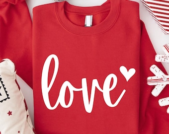 Sweat-shirt Cœur d'Amour : Sweat à capuche pour couple pour la Saint-Valentin