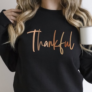 Thankful Sweatshirt, Thanksgiving Crewneck, Cute Thanksgiving Shirt, Thanksgiving Shirts Women, Fall Sweatshirt, Thankful Mom Shirt, Teacher