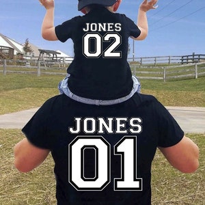 Personalized Dad Last Name Shirt: Father's Day Matching Family Tees
