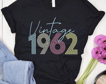 Vintage shirt voor verjaardag 1962: T-shirt 61e verjaardag, retrostijl