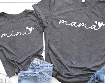 Mama and Mini Shirt, Mothers Day Shirt,Matching Mommy and Me Tshirt,Mama Mini Matching T-shirt, Mama Baby Outfit,Mama Shirt,Mothers Day Gift