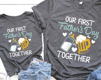 Camiseta divertida para el primer Día del Padre: Camiseta para papá y bebé