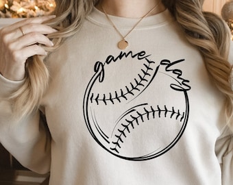 Game Day Baseball Sweatshirt: Funny Baseball Mom Shirt