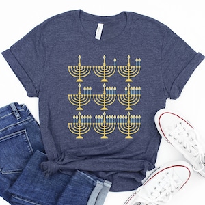 Hanukkah Menorah Shirt,Happy Hanukah Shirt, Chanukah Jewish Holiday Celebration, Jewish Shirt, Holiday Hanukkah Shirt, Hanukkah Gift for Her