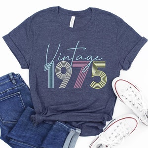 1975 Vintage Retro Tee - 50th Birthday Gift Shirt