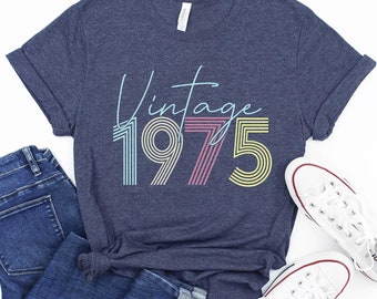 1975 Vintage Retro Tee - 50th Birthday Gift Shirt