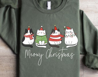 Kersttrui Meowy: kersttrui grappige kattenliefhebber