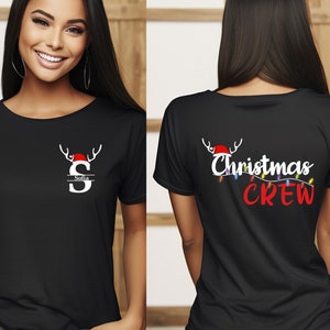 Custom Christmas Crew T-Shirt: Family Matching Tee, Merry Christmas Party Shirts