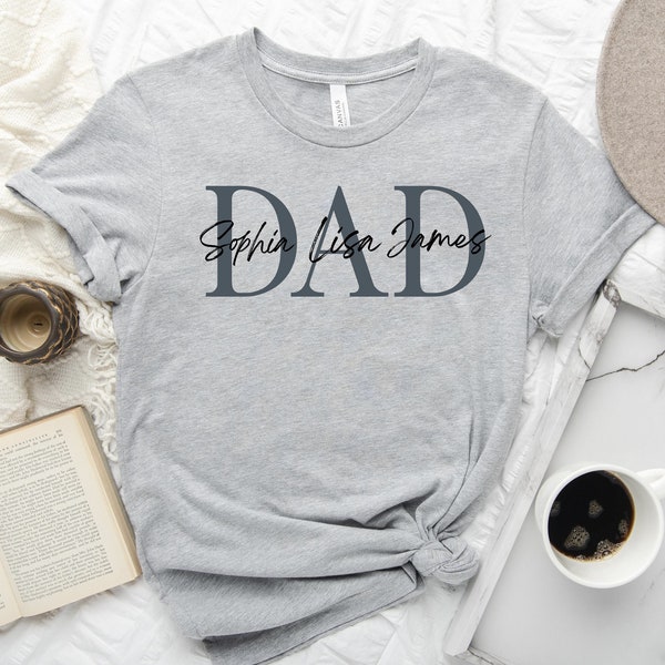 Custom Dad Shirt With Kids Names, Custom Dad Shirt, Personalized Shirt For Dad, Birthday Gift Dad, Father's Day Shirt, New Dad Gift
