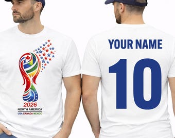 Camiseta personalizada del Mundial 2026, camiseta de EE. UU., Canadá y México, camiseta para aficionados al fútbol