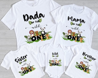 Wild One Birthday Shirts: Zoo Animals Family Matching Outfit
