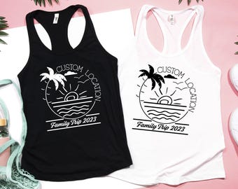 Custom Beach Birthday Tank Top: Summer Vacation Matching Shirts