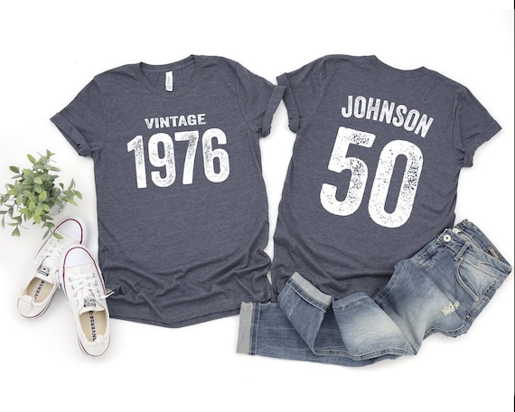 Vintage 1976 Shirt: Custom 50th Birthday T-Shirt, Retro Style