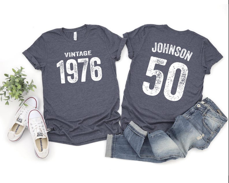Vintage 1976 Shirt: Custom 50th Birthday T-Shirt, Retro Style
best friend gift,mom birthday shirt,well aged,50th birthday shirt,1976 birthday,vintage 1976 shirt,50th birthday gift,50th birthday outfit,40th birthday shirt,born in 1976,birth year shirt,aged to perfection,50 years old