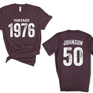 Vintage 1976 Shirt: Custom 50th Birthday T-Shirt, Retro Style
best friend gift,mom birthday shirt,well aged,50th birthday shirt,1976 birthday,vintage 1976 shirt,50th birthday gift,50th birthday outfit,40th birthday shirt,born in 1976,birth year shirt,aged to perfection,50 years old
