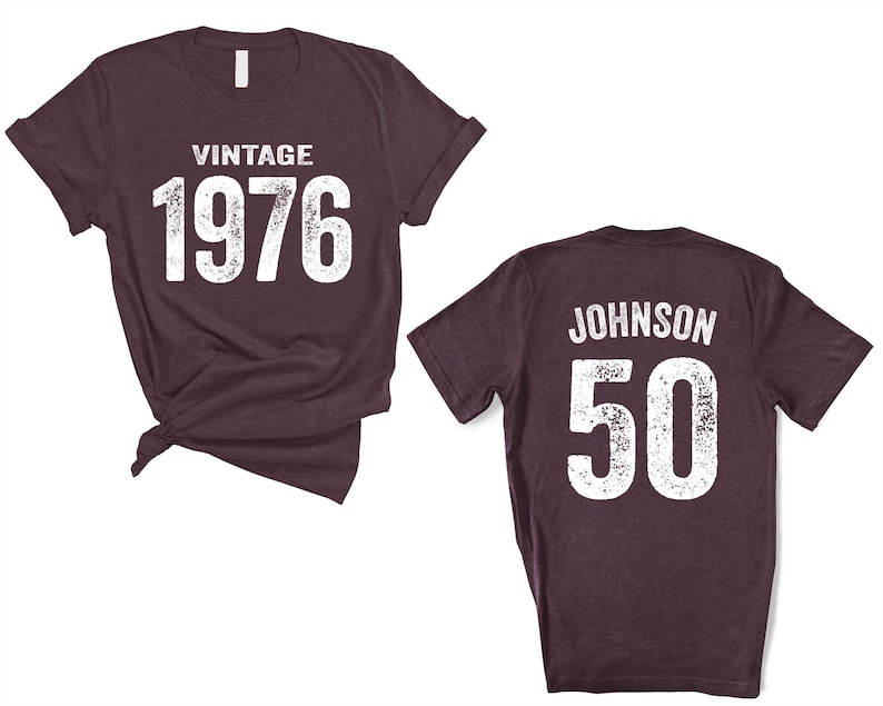 Vintage 1976 Shirt: Custom 50th Birthday T-Shirt, Retro Style
best friend gift,mom birthday shirt,well aged,50th birthday shirt,1976 birthday,vintage 1976 shirt,50th birthday gift,50th birthday outfit,40th birthday shirt,born in 1976,birth year shirt,aged to perfection,50 years old